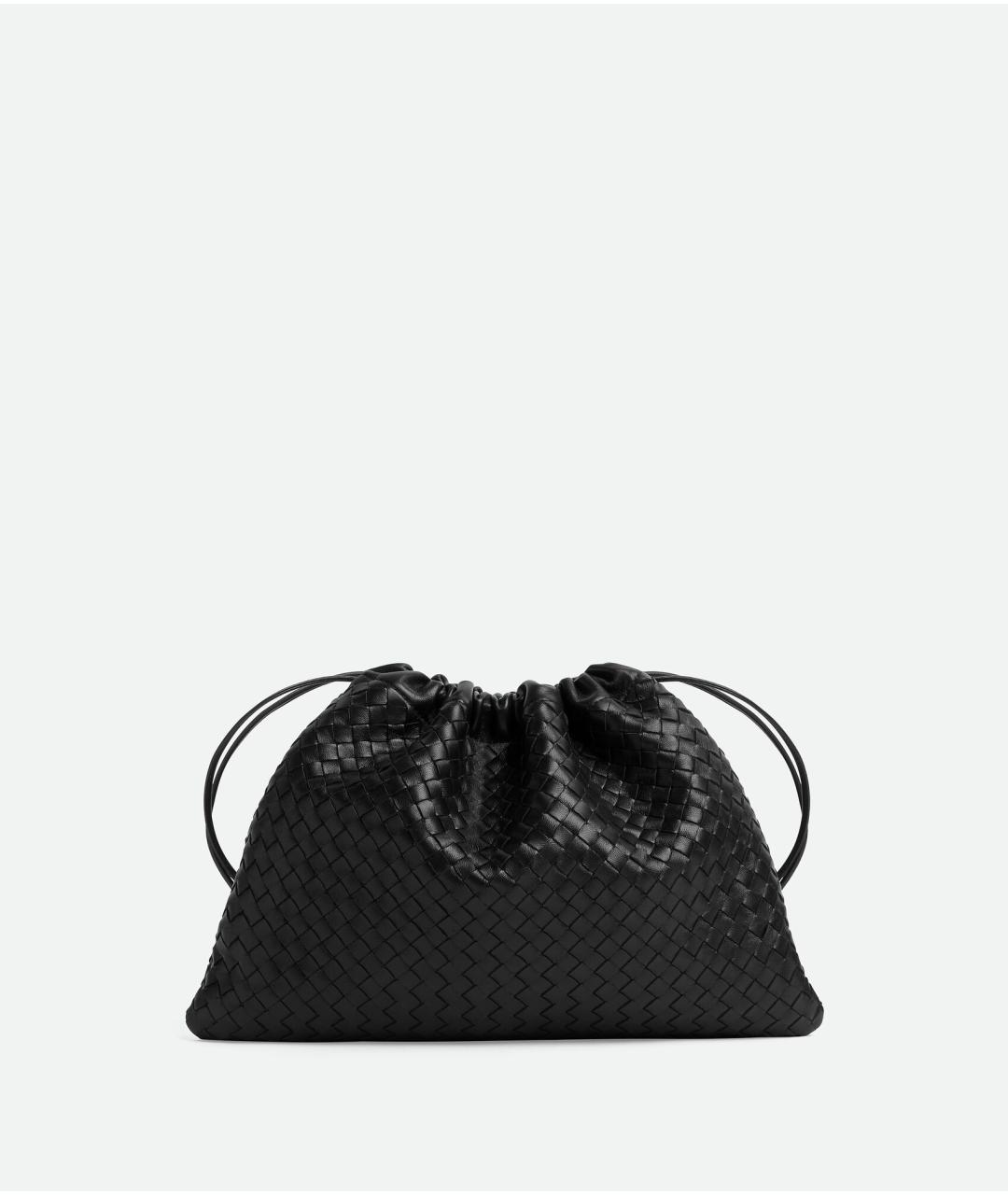 BOTTEGA VENETA Черная кожаная сумка с короткими ручками, фото 2
