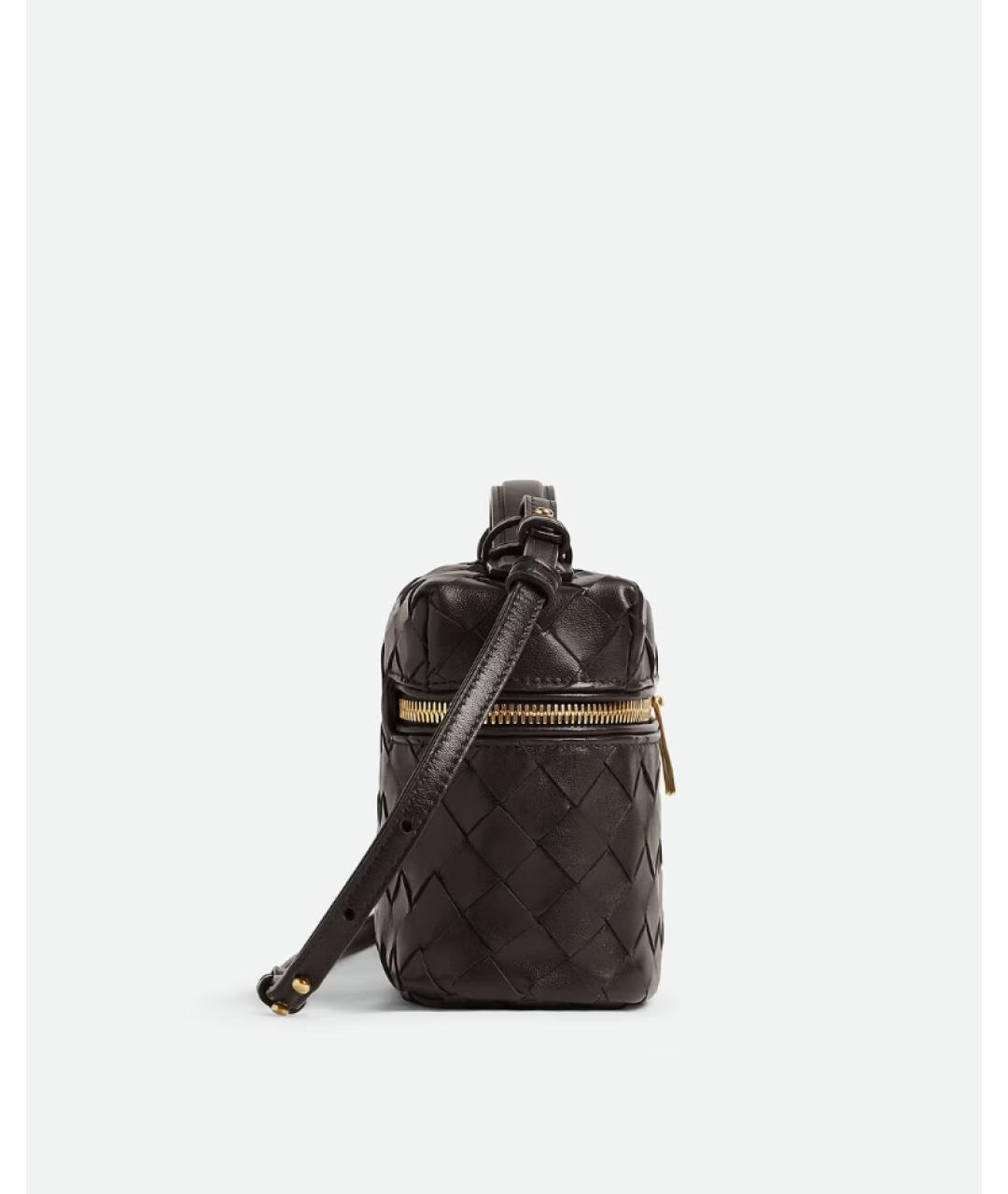 BOTTEGA VENETA Коричневая кожаная сумка с короткими ручками, фото 3
