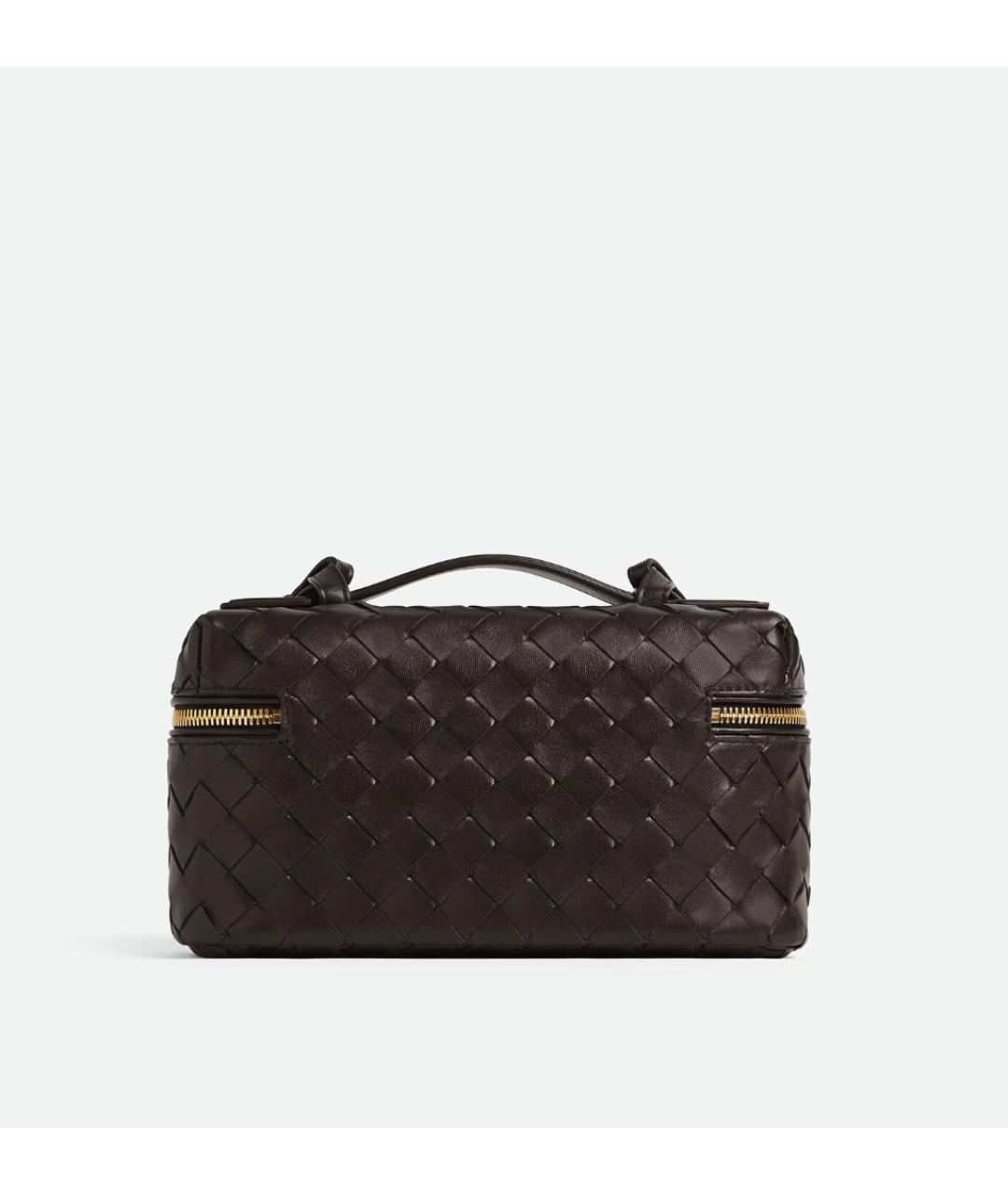 BOTTEGA VENETA Коричневая кожаная сумка с короткими ручками, фото 2