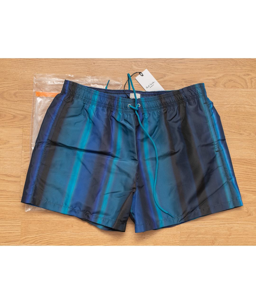 PAUL SMITH Синие полиэстеровые плавки, фото 4