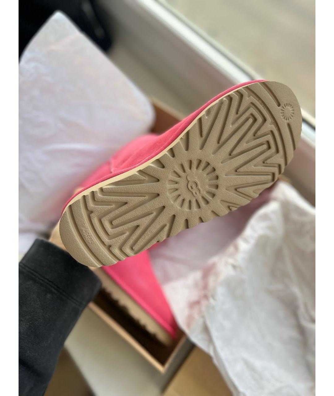 UGG AUSTRALIA Коралловые замшевые сапоги, фото 4
