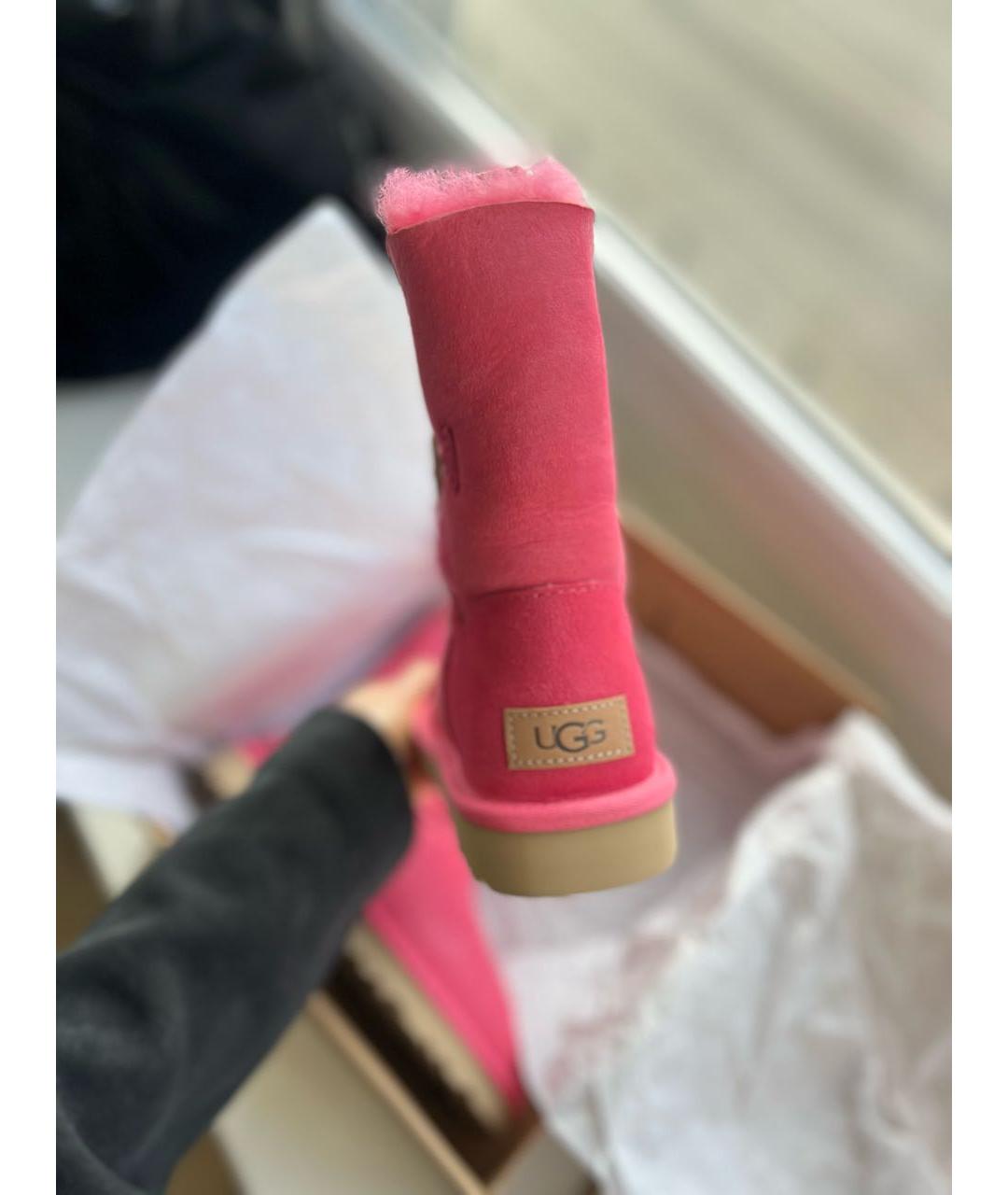 UGG AUSTRALIA Коралловые замшевые сапоги, фото 3