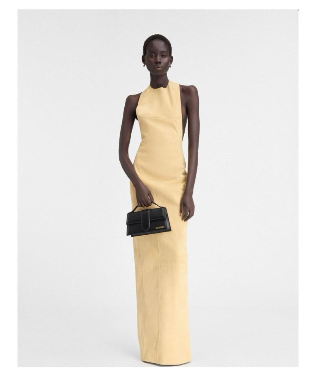 JACQUEMUS Черная кожаная сумка с короткими ручками, фото 5