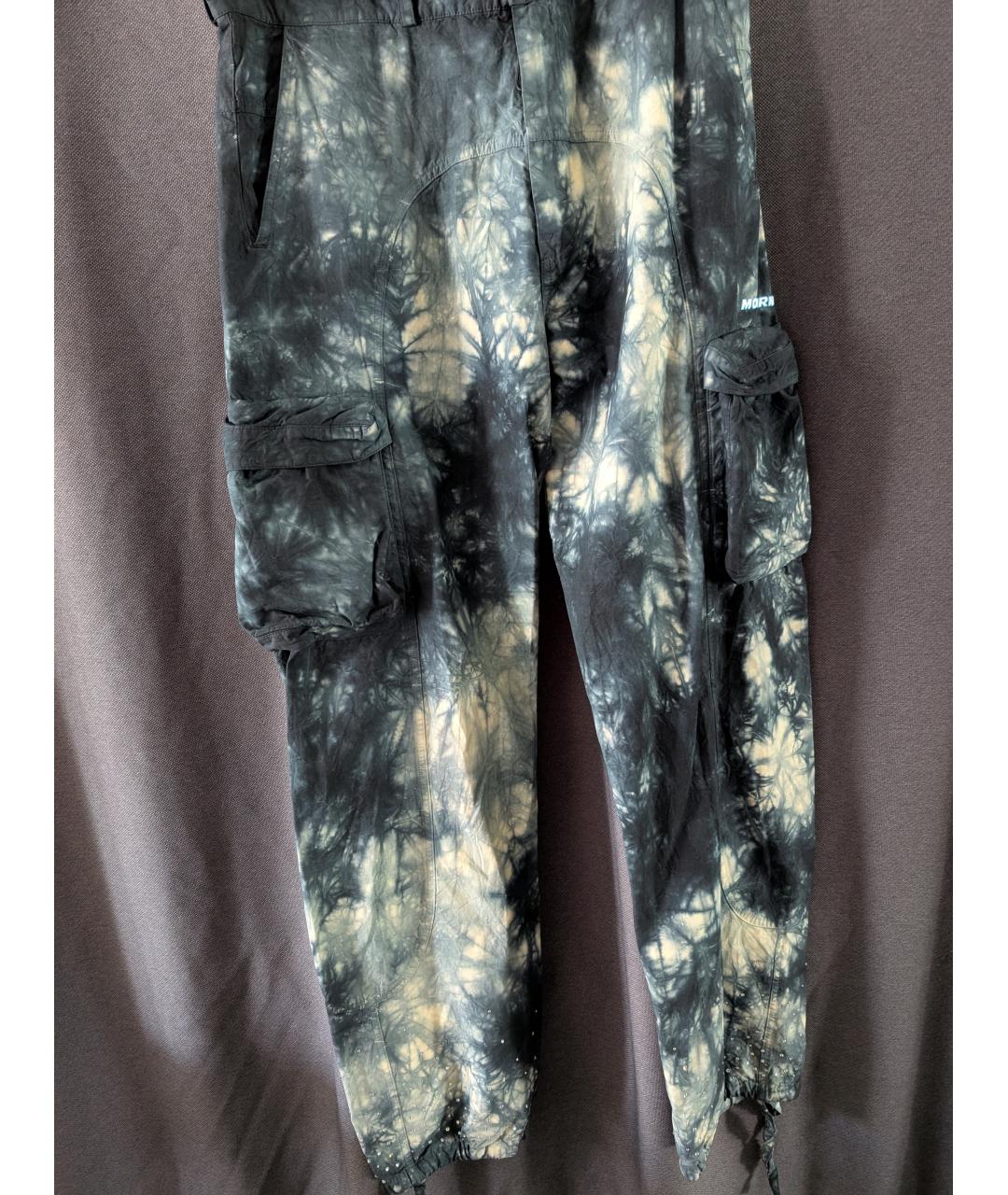 OFF-WHITE Черные хлопковые повседневные брюки, фото 2