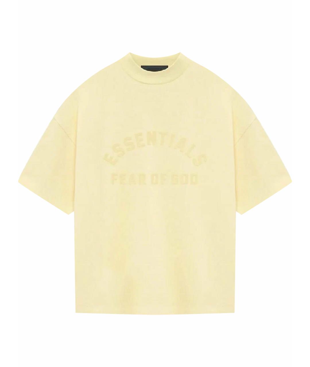 FEAR OF GOD ESSENTIALS Желтая хлопковая футболка, фото 1