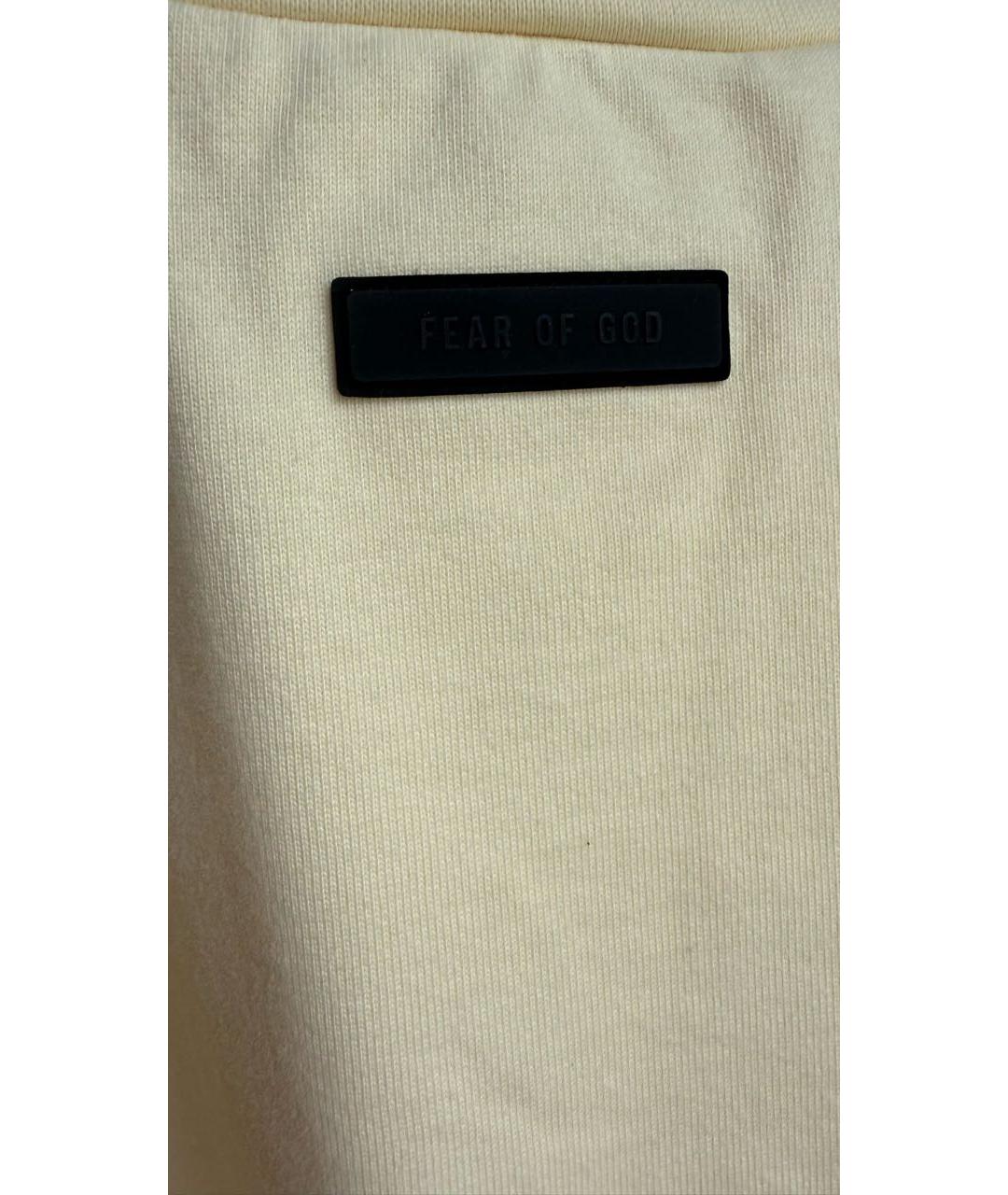 FEAR OF GOD ESSENTIALS Желтая хлопковая футболка, фото 6