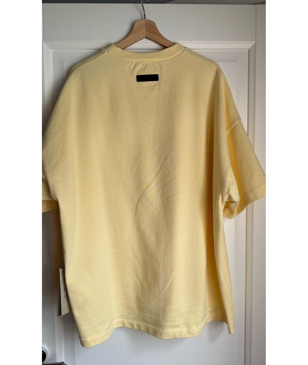 FEAR OF GOD ESSENTIALS Желтая хлопковая футболка, фото 2