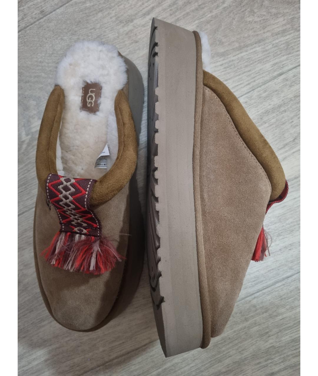 UGG AUSTRALIA Бежевые замшевые ботинки, фото 3