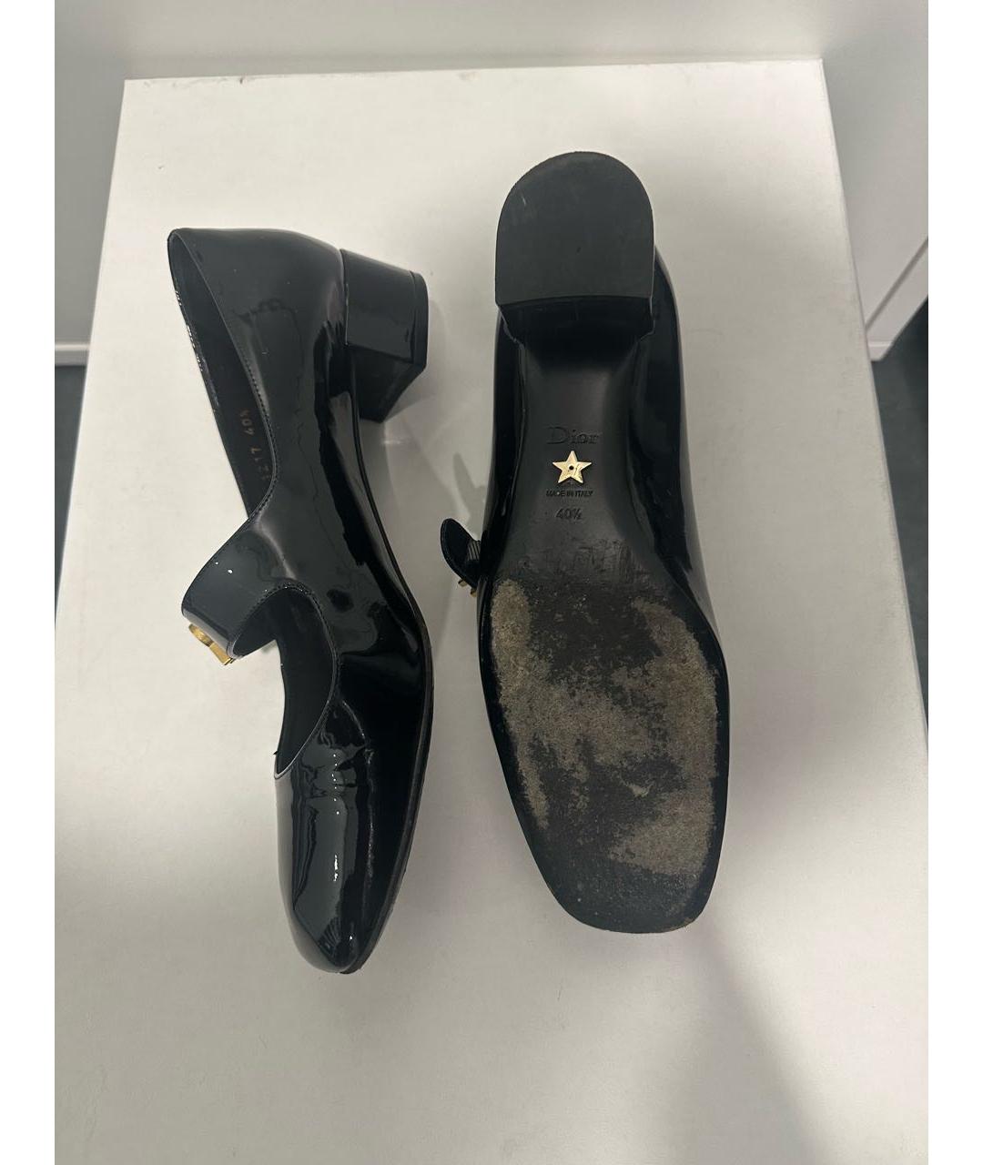 CHRISTIAN DIOR Черные туфли из лакированной кожи, фото 5