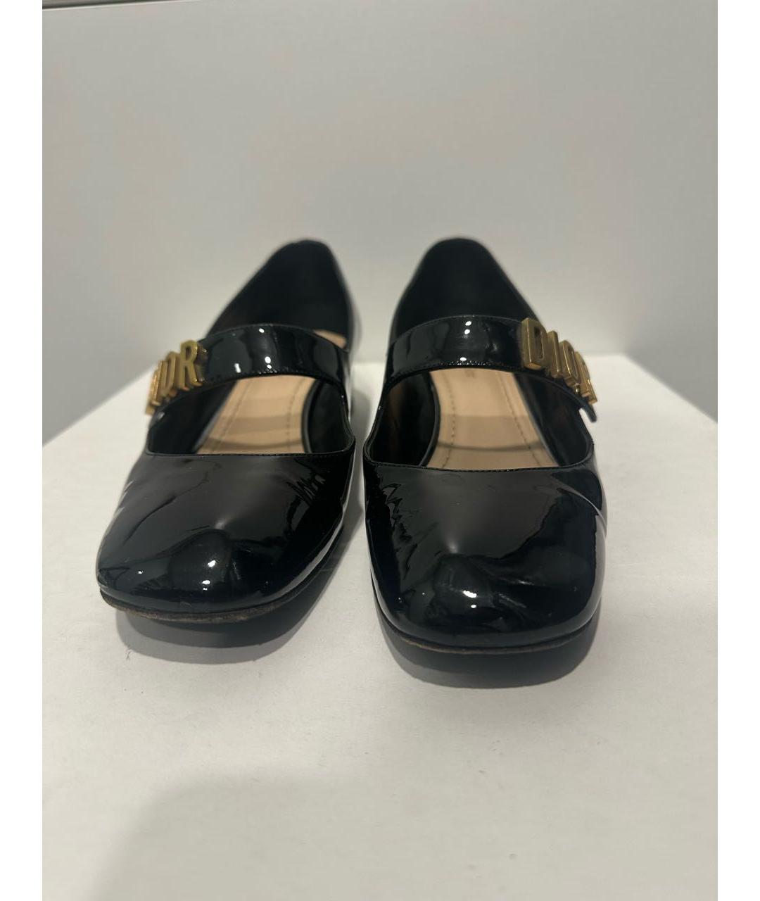 CHRISTIAN DIOR Черные туфли из лакированной кожи, фото 3