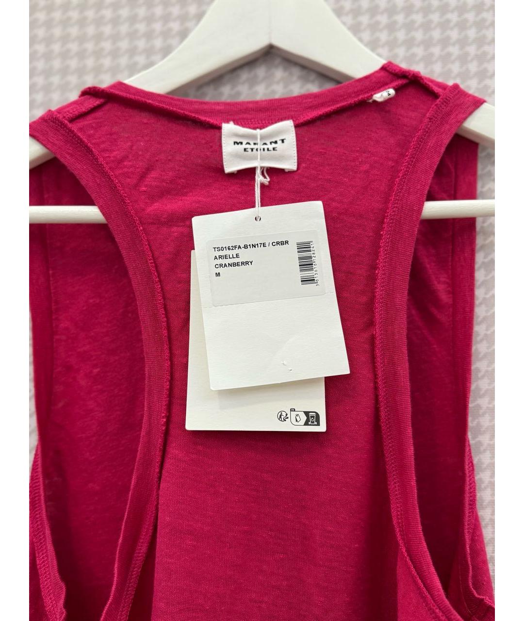 ISABEL MARANT ETOILE Розовая льняная майка, фото 3