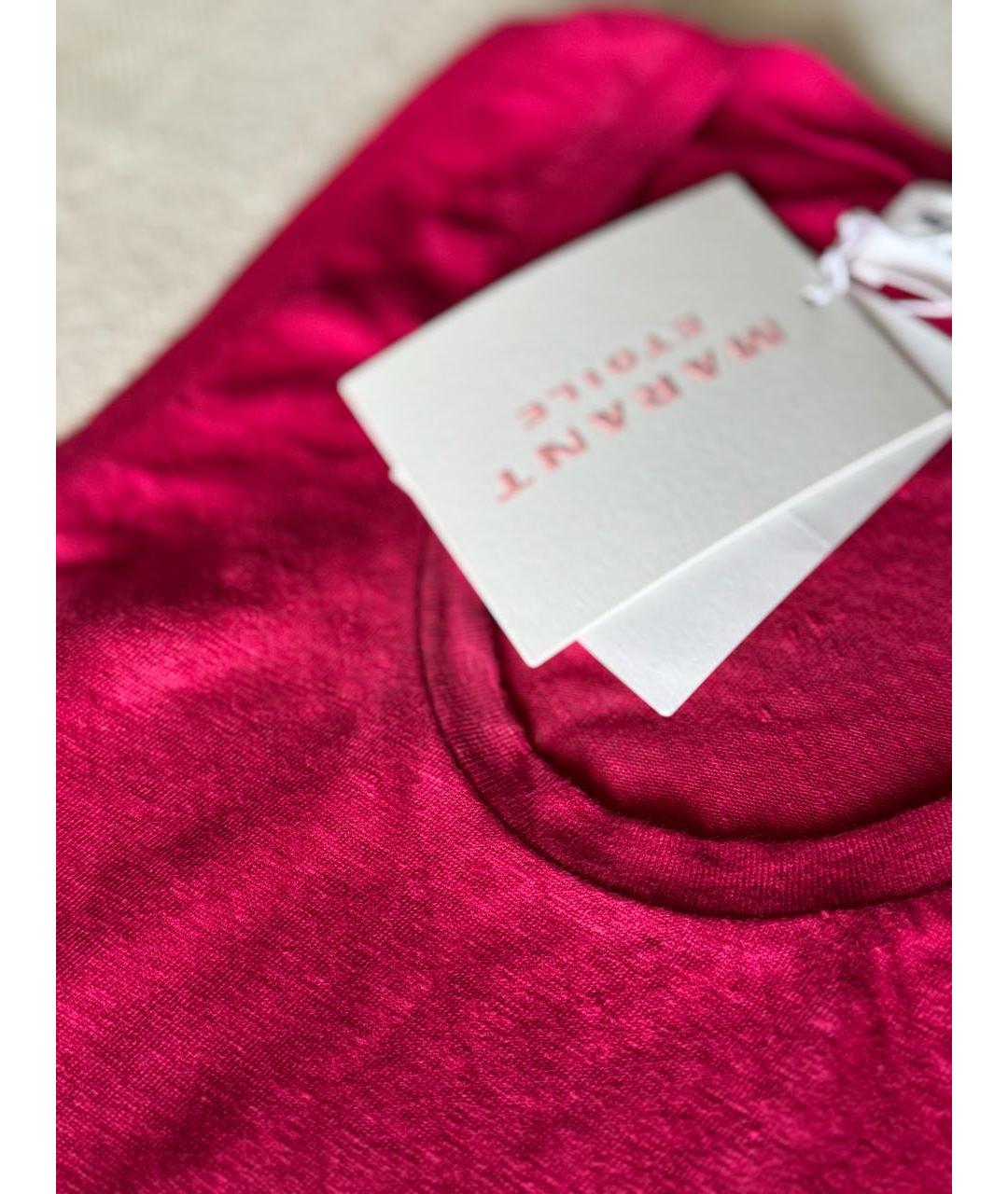 ISABEL MARANT ETOILE Розовая льняная майка, фото 4