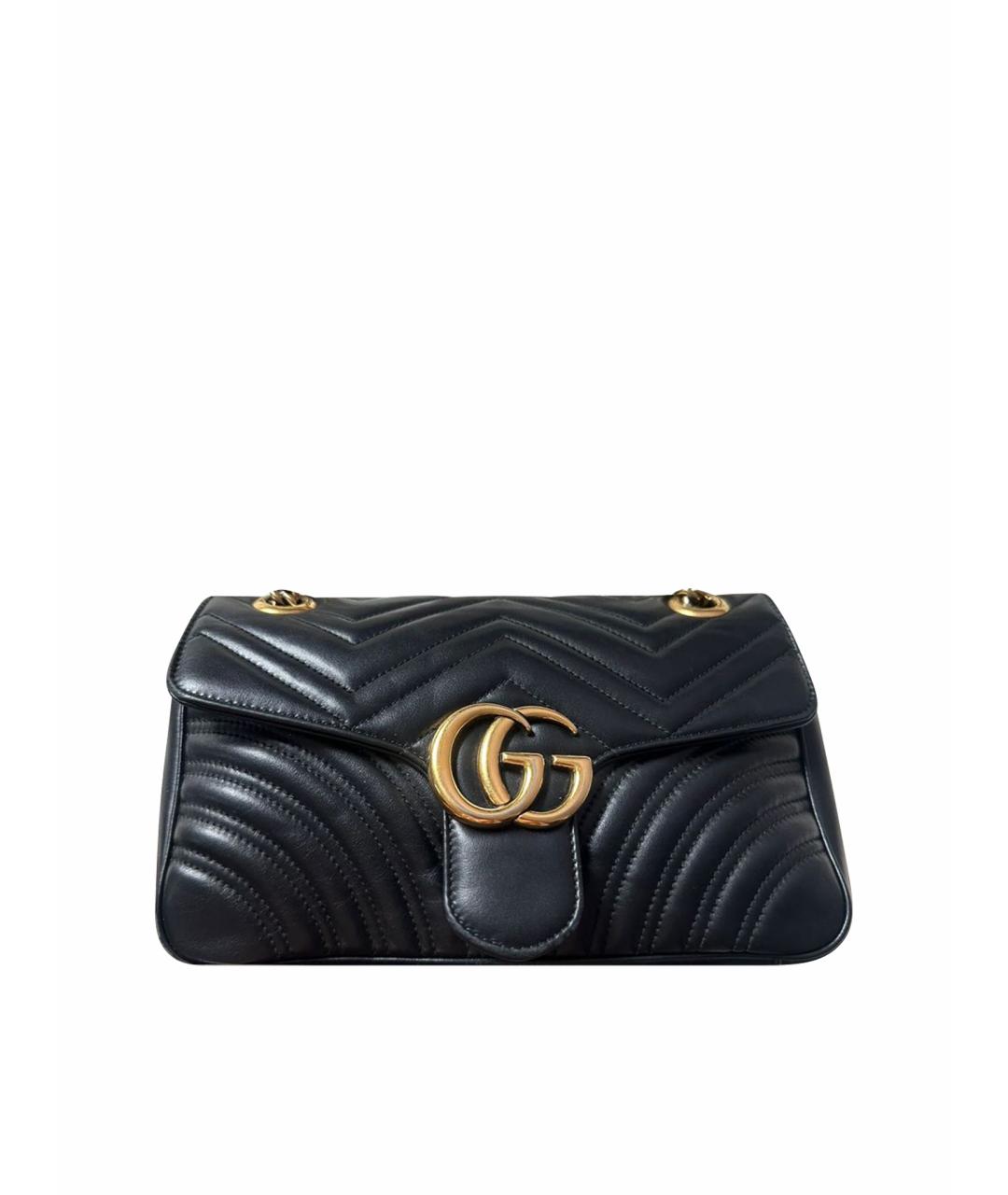 GUCCI Черная кожаная сумка через плечо, фото 1