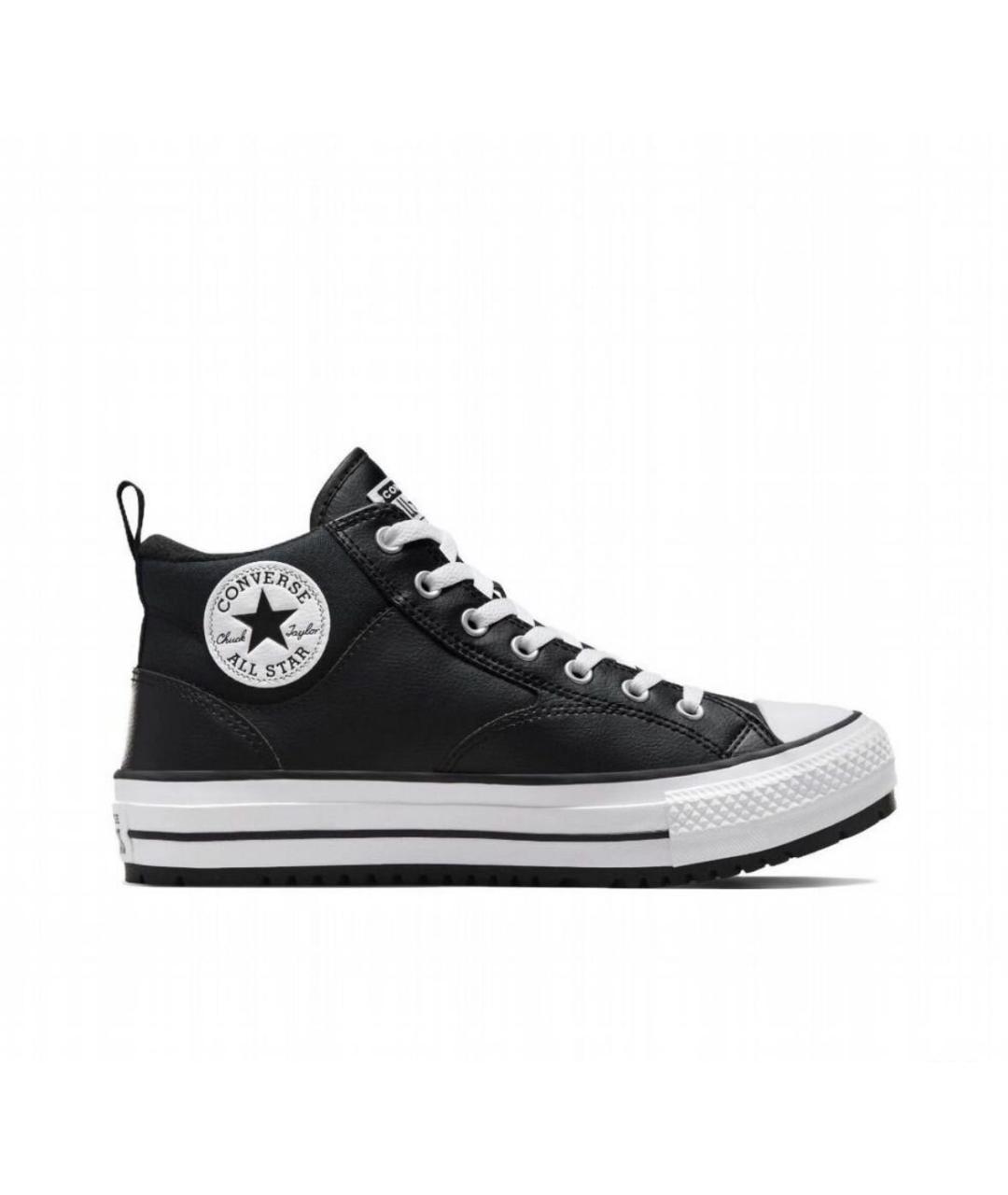 CONVERSE Черные кожаные высокие кроссовки / кеды, фото 9
