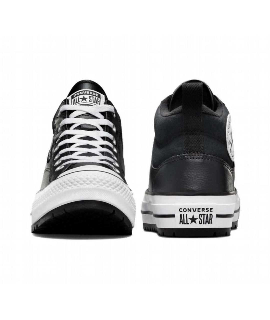 CONVERSE Черные кожаные высокие кроссовки / кеды, фото 4
