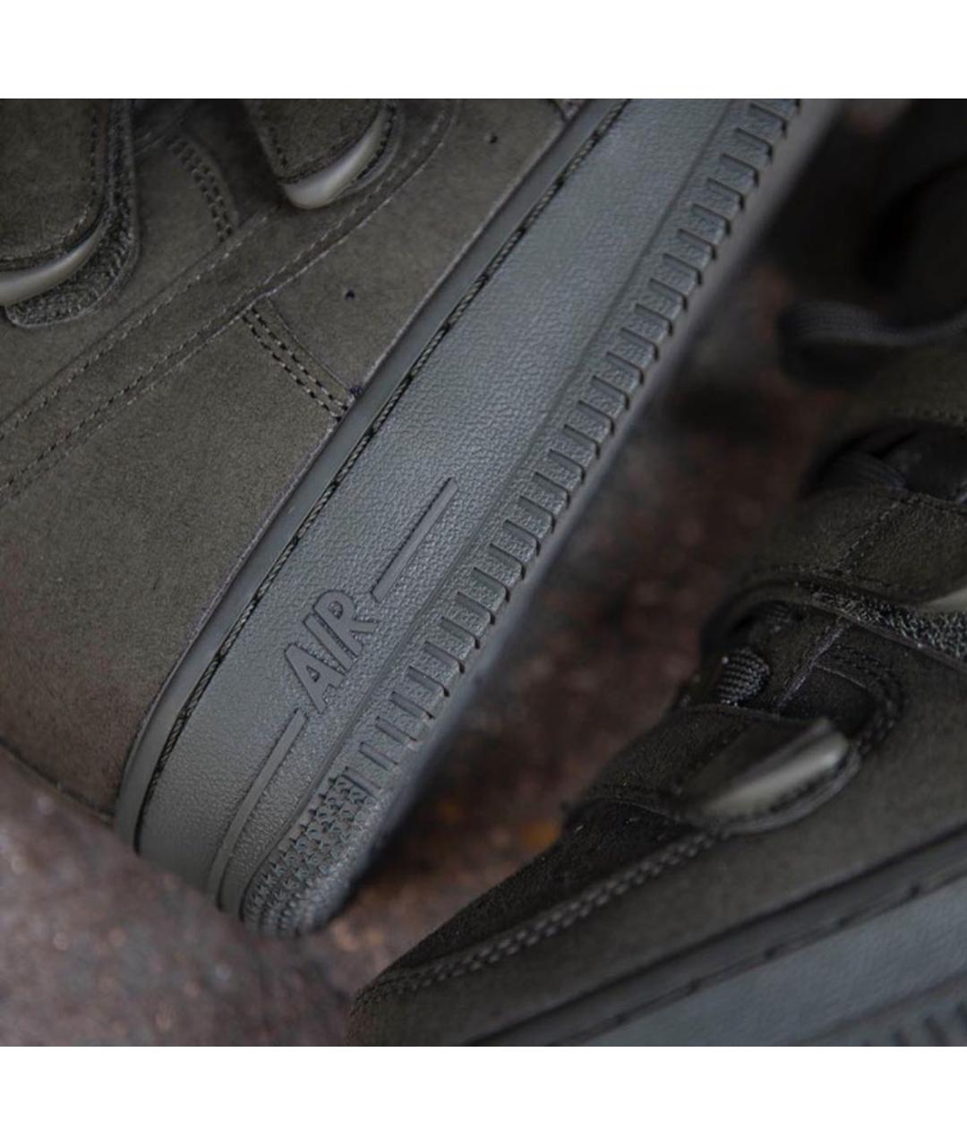 NIKE Зеленые нубуковые высокие кроссовки / кеды, фото 7