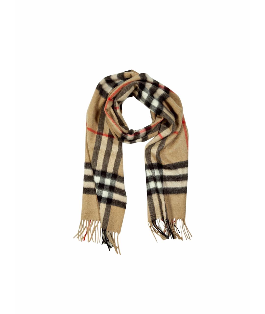 BURBERRY Коричневый кашемировый шарф, фото 1