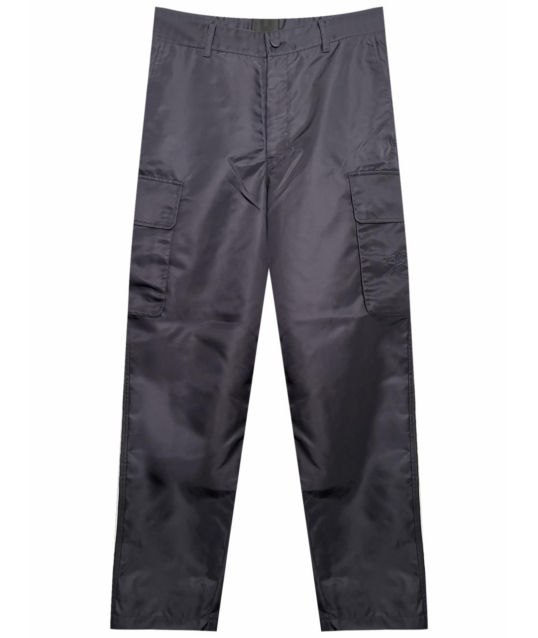 GIVENCHY Темно-синие полиамидовые повседневные брюки, фото 1