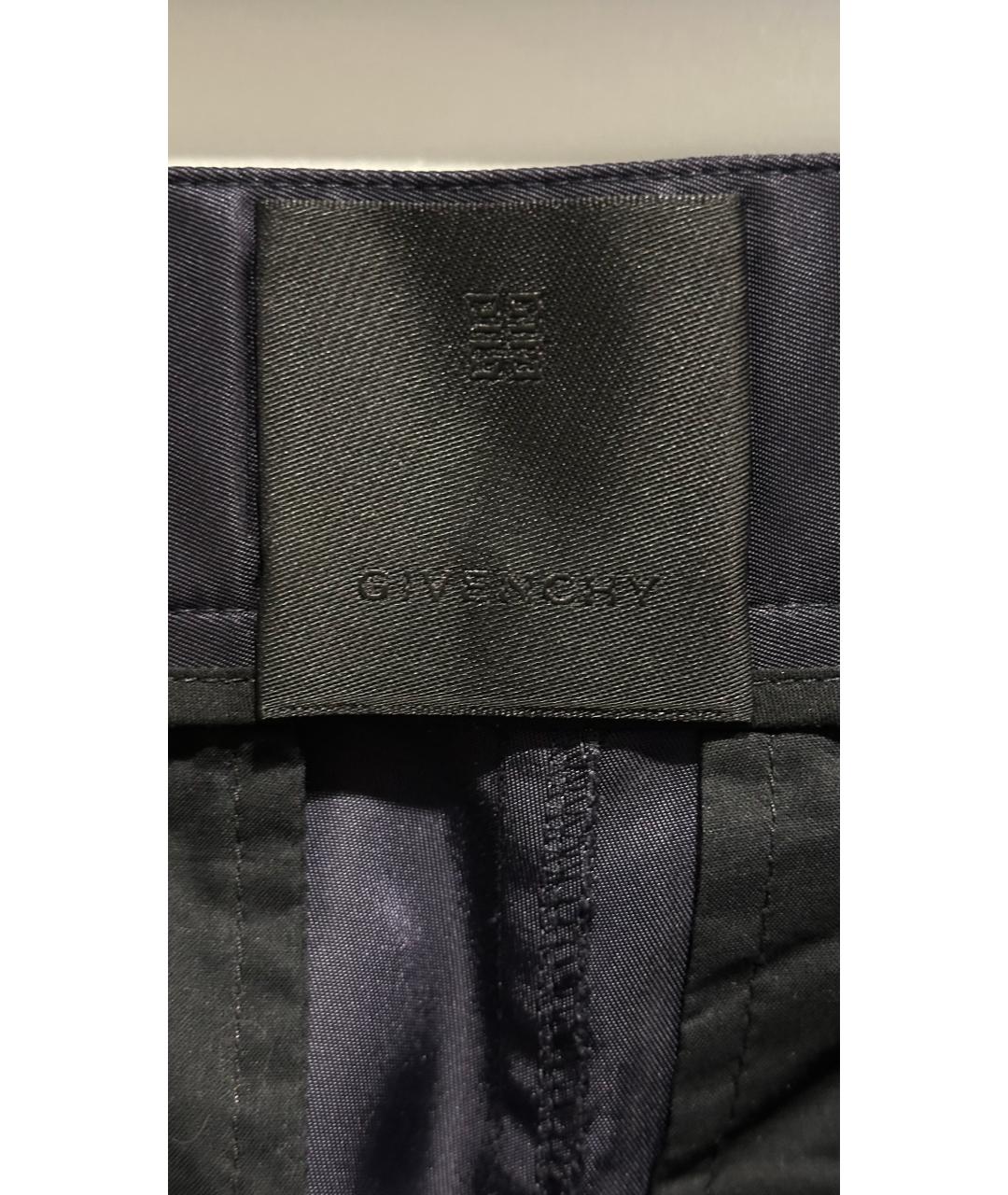 GIVENCHY Темно-синие полиамидовые повседневные брюки, фото 7