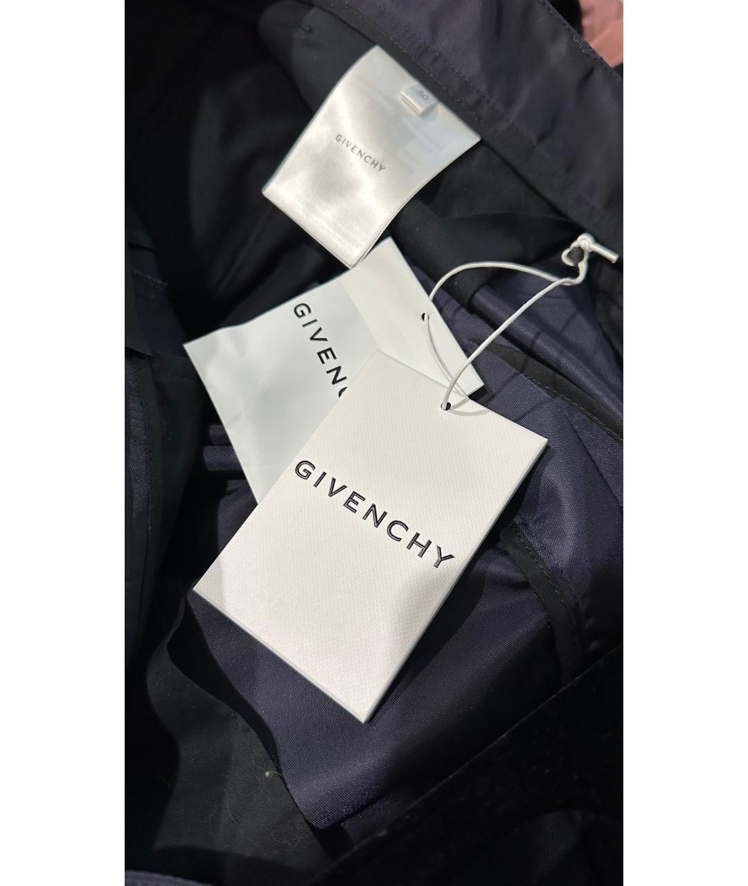 GIVENCHY Темно-синие полиамидовые повседневные брюки, фото 9