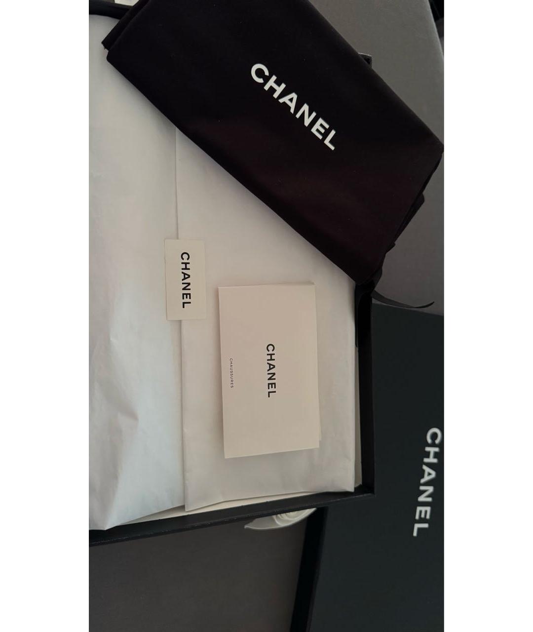 CHANEL Бежевые кожаные туфли, фото 8