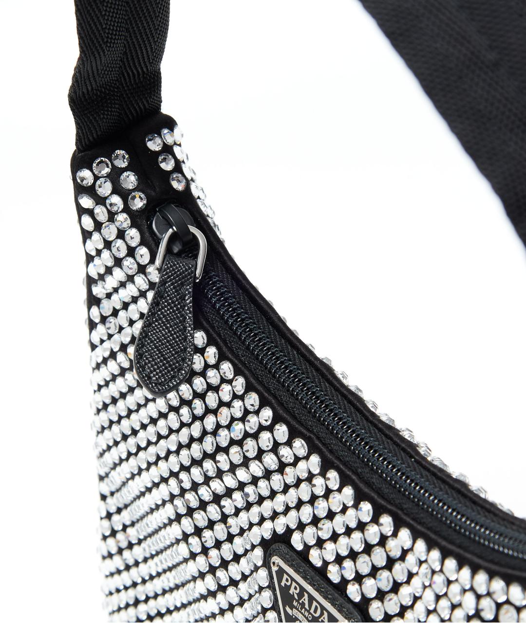 PRADA Черная тканевая сумка с короткими ручками, фото 7