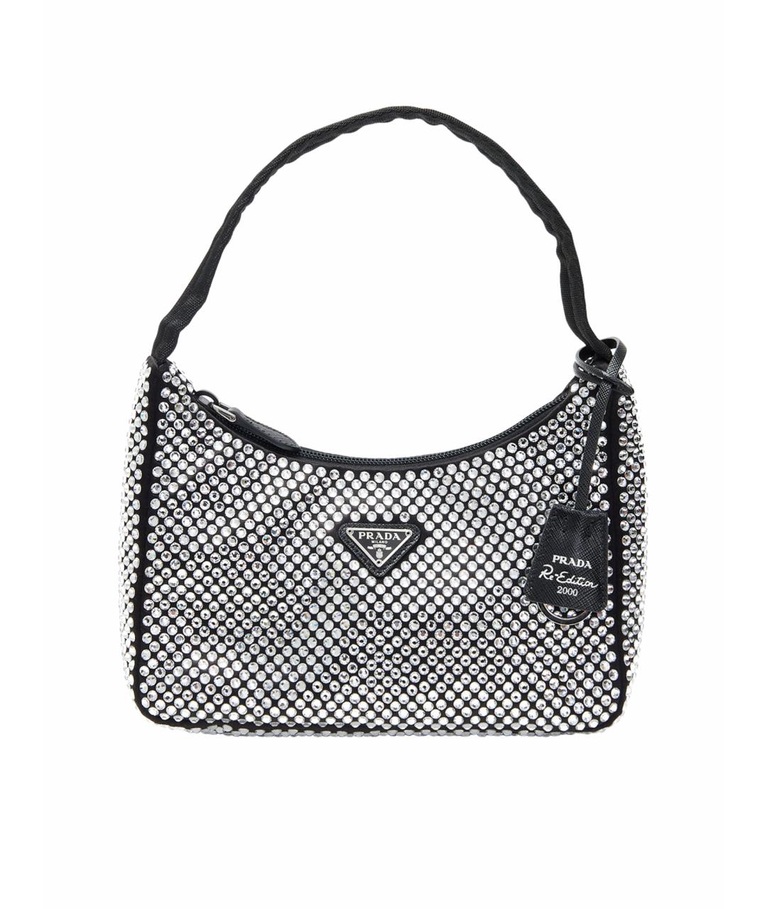 PRADA Черная тканевая сумка с короткими ручками, фото 1