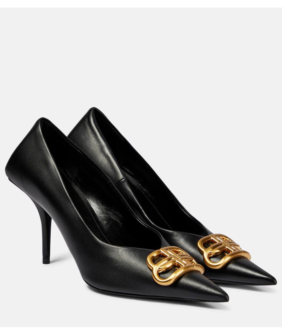 BALENCIAGA Черные кожаные туфли, фото 7