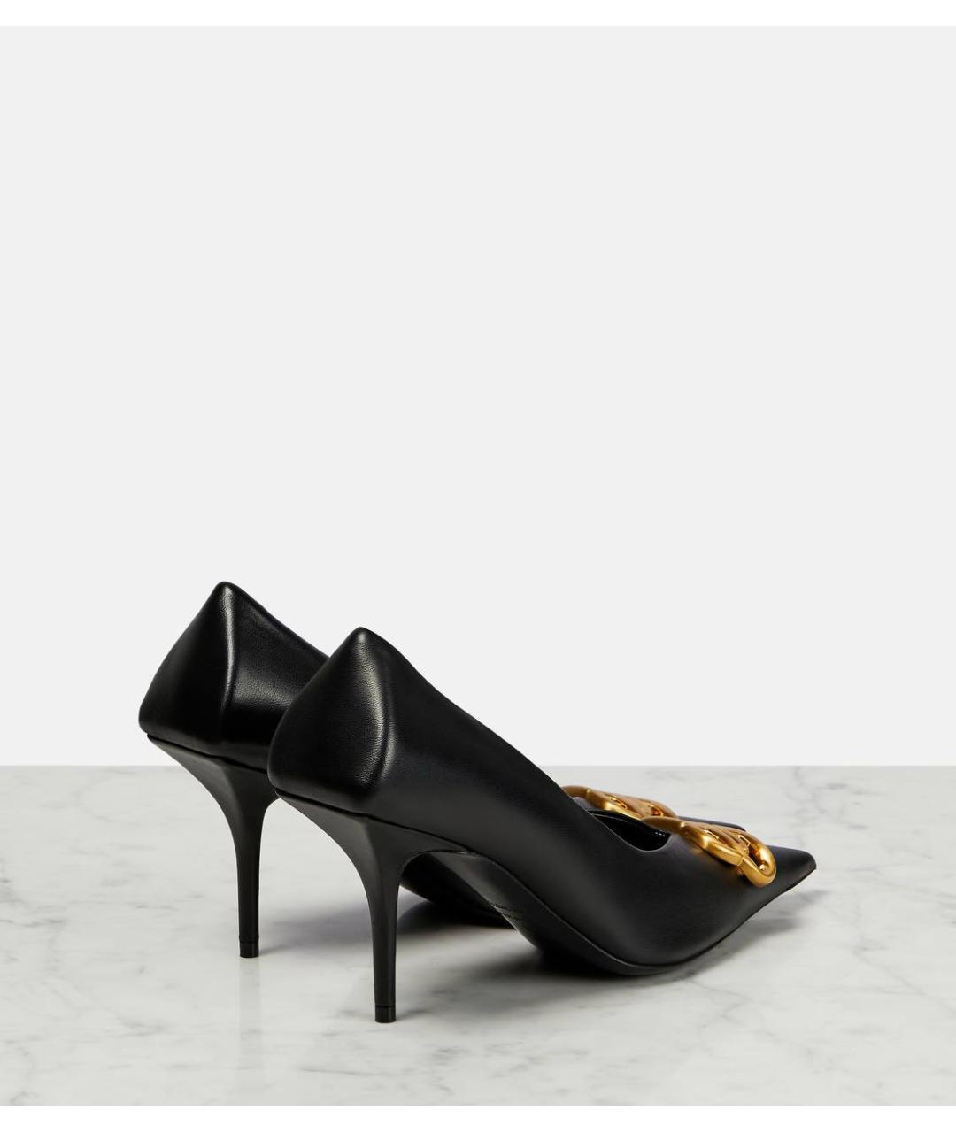 BALENCIAGA Черные кожаные туфли, фото 3