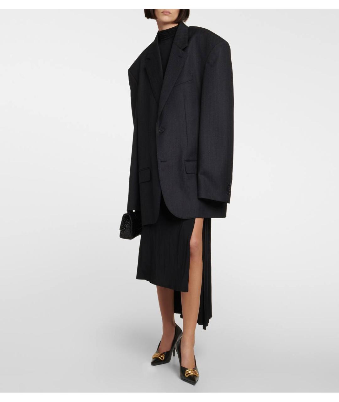 BALENCIAGA Черные кожаные туфли, фото 6