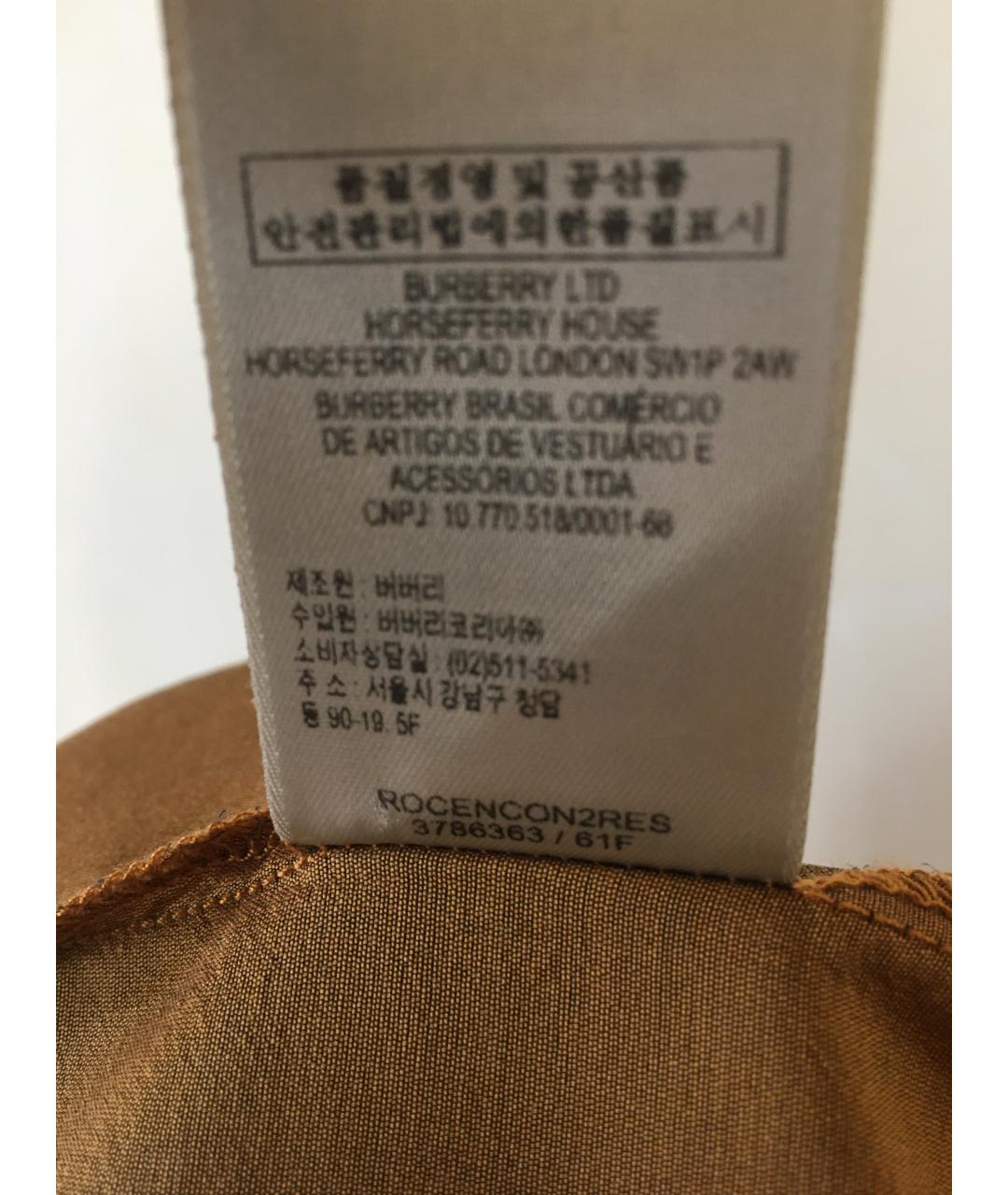 BURBERRY Коричневая шелковая блузы, фото 9