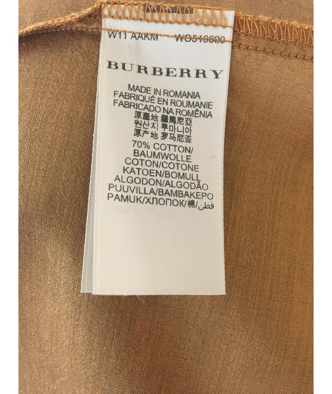 BURBERRY Коричневая шелковая блузы, фото 7