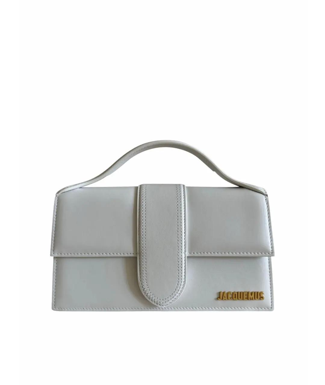 JACQUEMUS Белая кожаная сумка через плечо, фото 1
