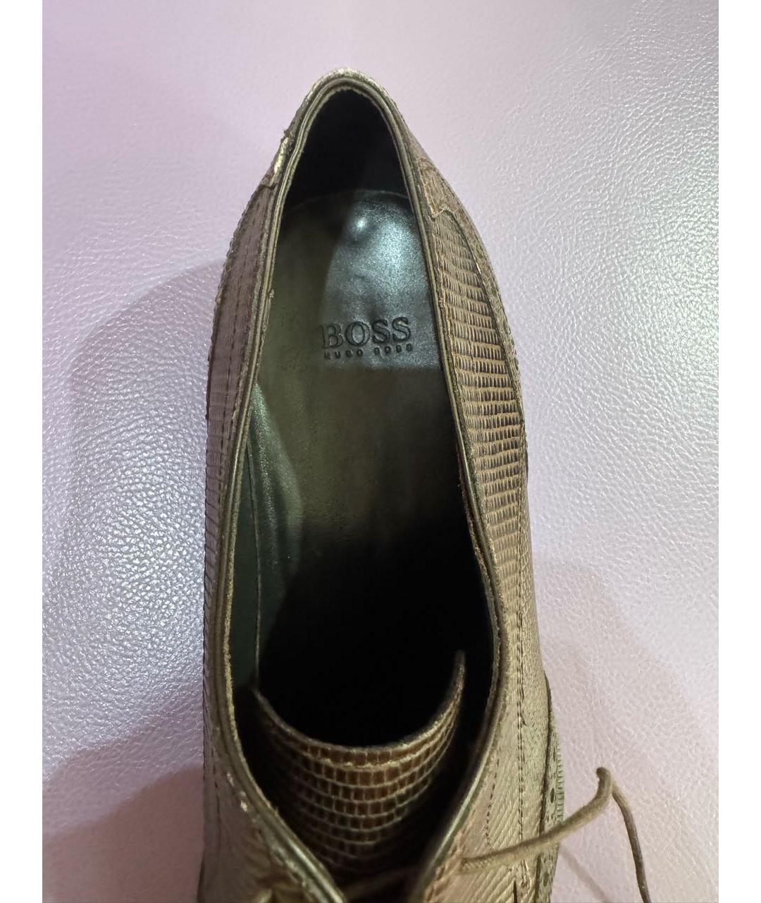HUGO BOSS Коричневые кожаные туфли, фото 7