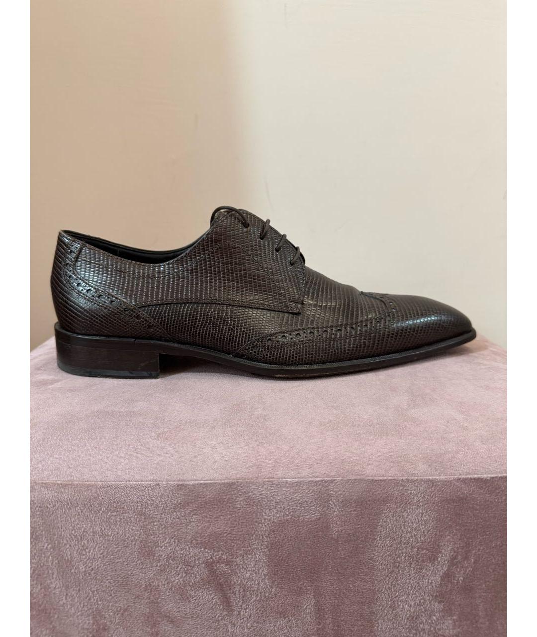 HUGO BOSS Коричневые кожаные туфли, фото 8