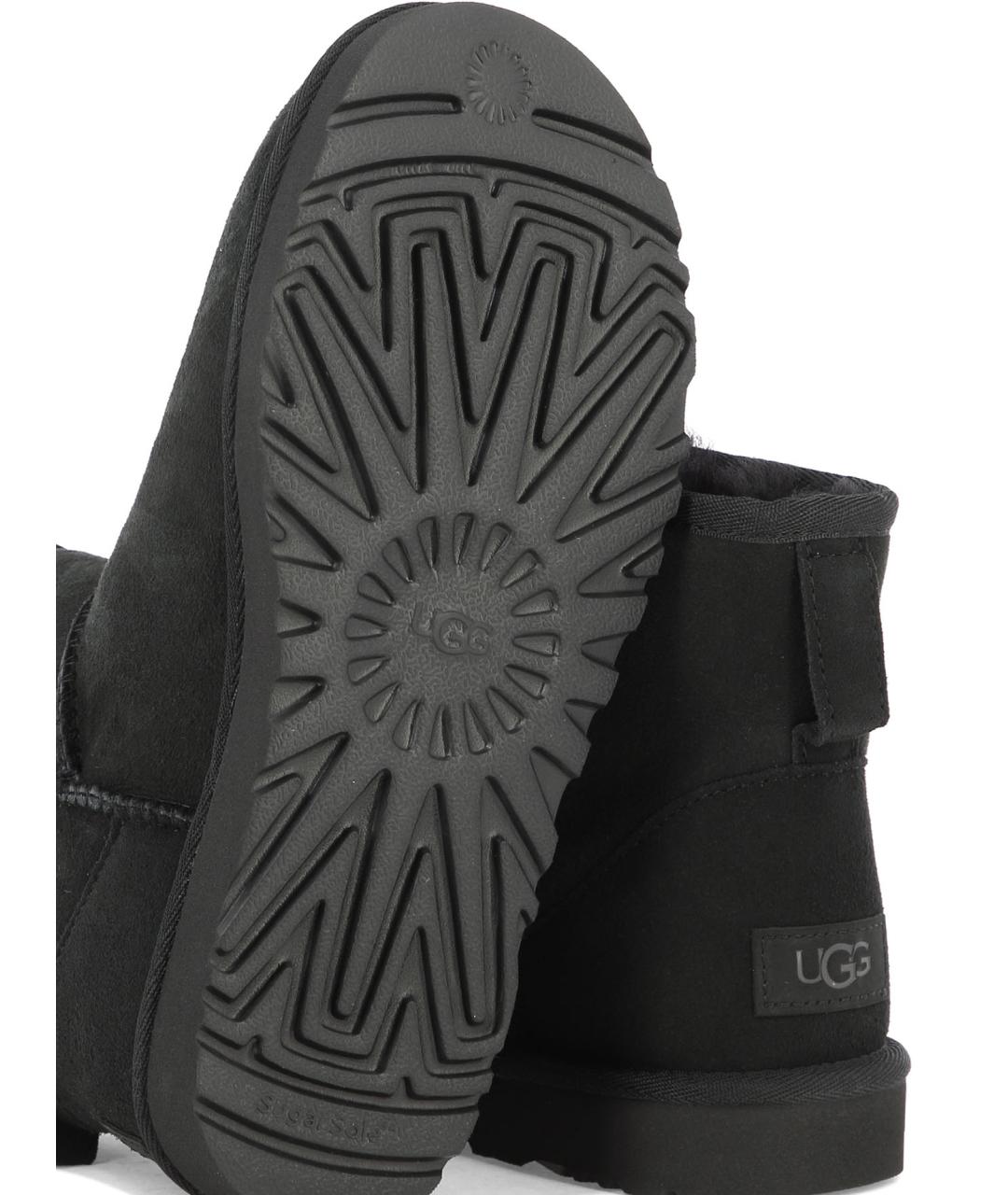 UGG AUSTRALIA Черные кожаные ботинки, фото 5
