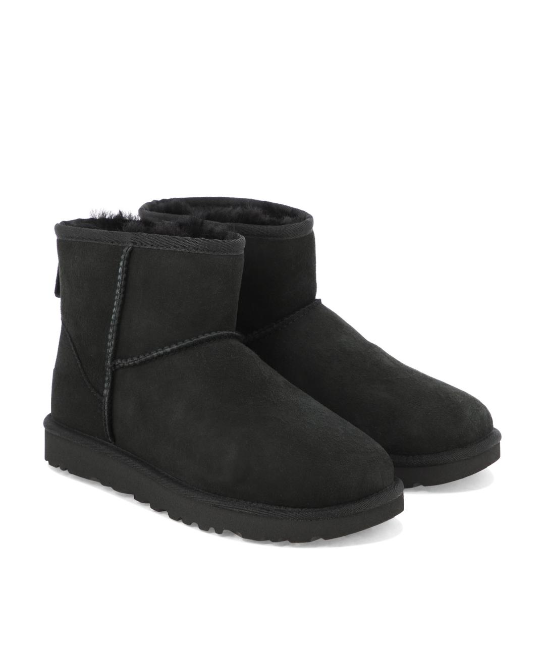 UGG AUSTRALIA Черные кожаные ботинки, фото 2