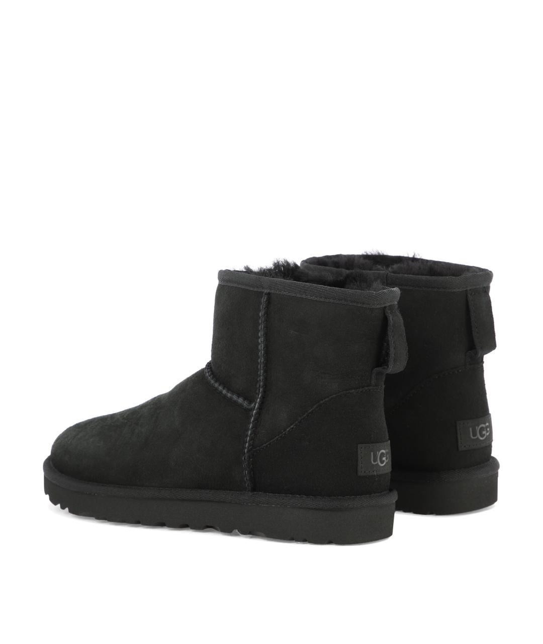 UGG AUSTRALIA Черные кожаные ботинки, фото 4