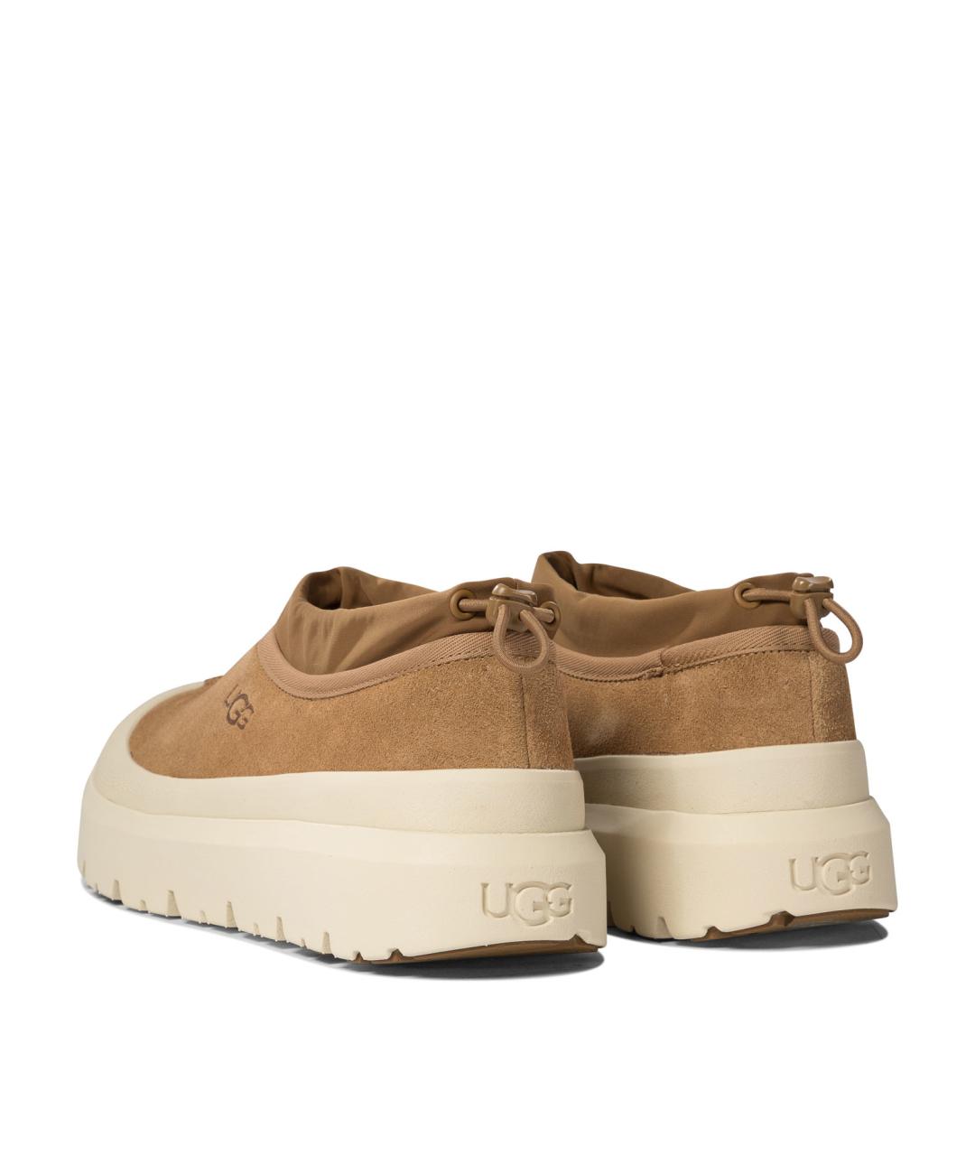 UGG AUSTRALIA Коричневые кожаные низкие ботинки, фото 4