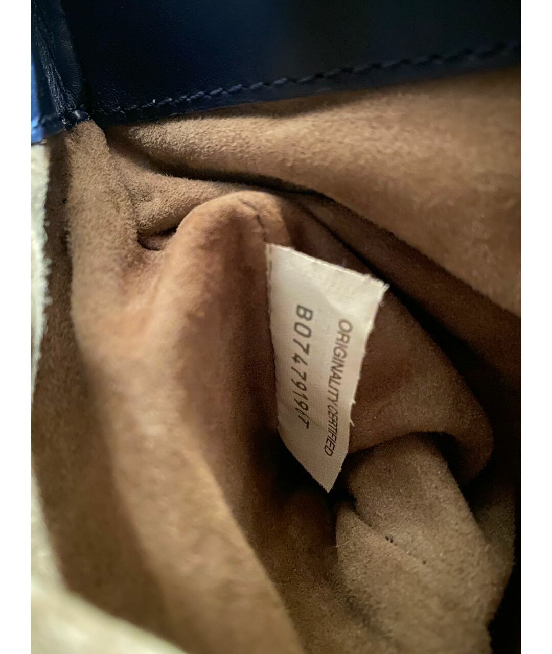 BOTTEGA VENETA Темно-синяя кожаная сумка тоут, фото 4