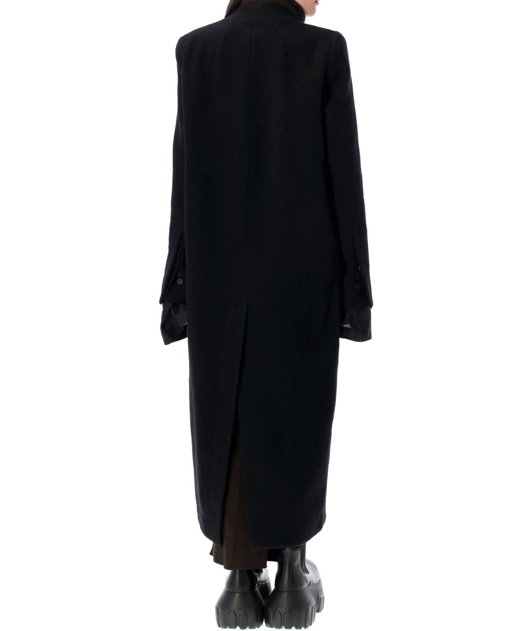RICK OWENS Черное шерстяное пальто, фото 2