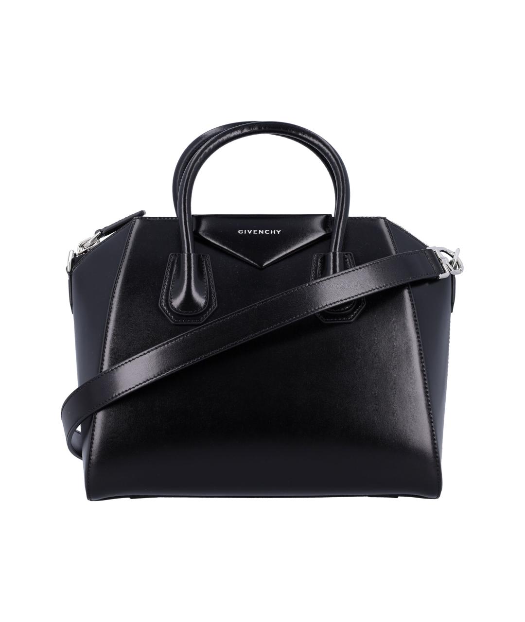 GIVENCHY Черная кожаная сумка с короткими ручками, фото 1