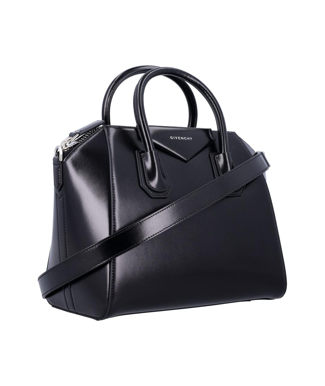 GIVENCHY Черная кожаная сумка с короткими ручками, фото 2