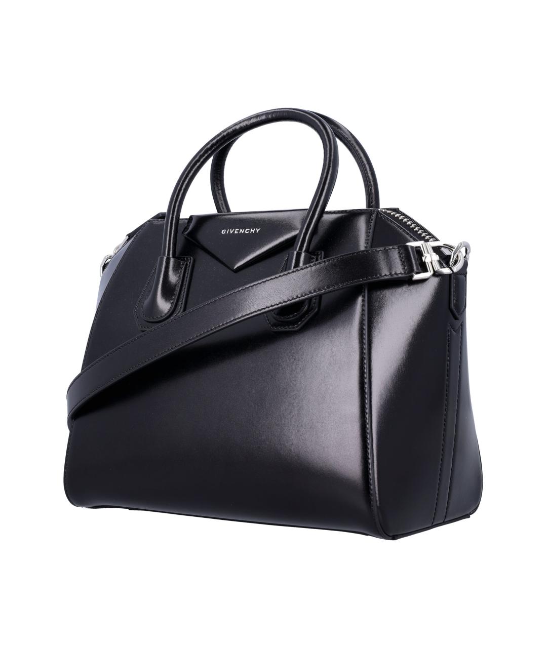 GIVENCHY Черная кожаная сумка с короткими ручками, фото 3