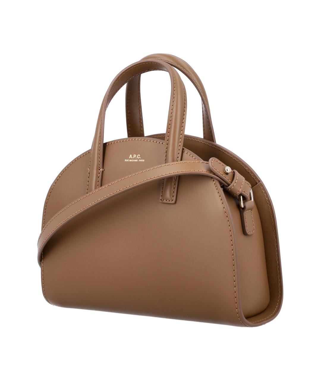 A.P.C. Коричневая сумка тоут, фото 3