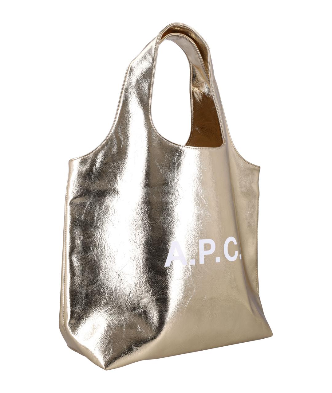 A.P.C. Золотая сумка тоут, фото 2