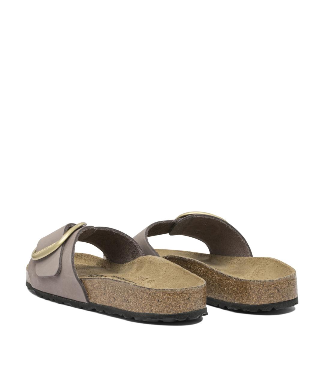 BIRKENSTOCK Фиолетовые замшевые шлепанцы, фото 4