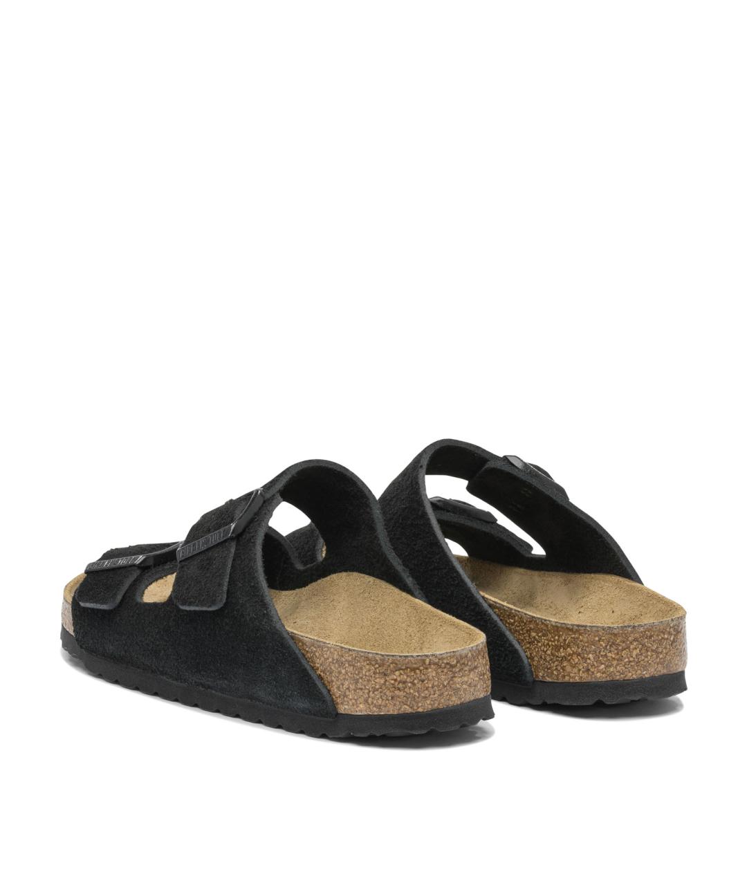 BIRKENSTOCK Черные замшевые шлепанцы, фото 4