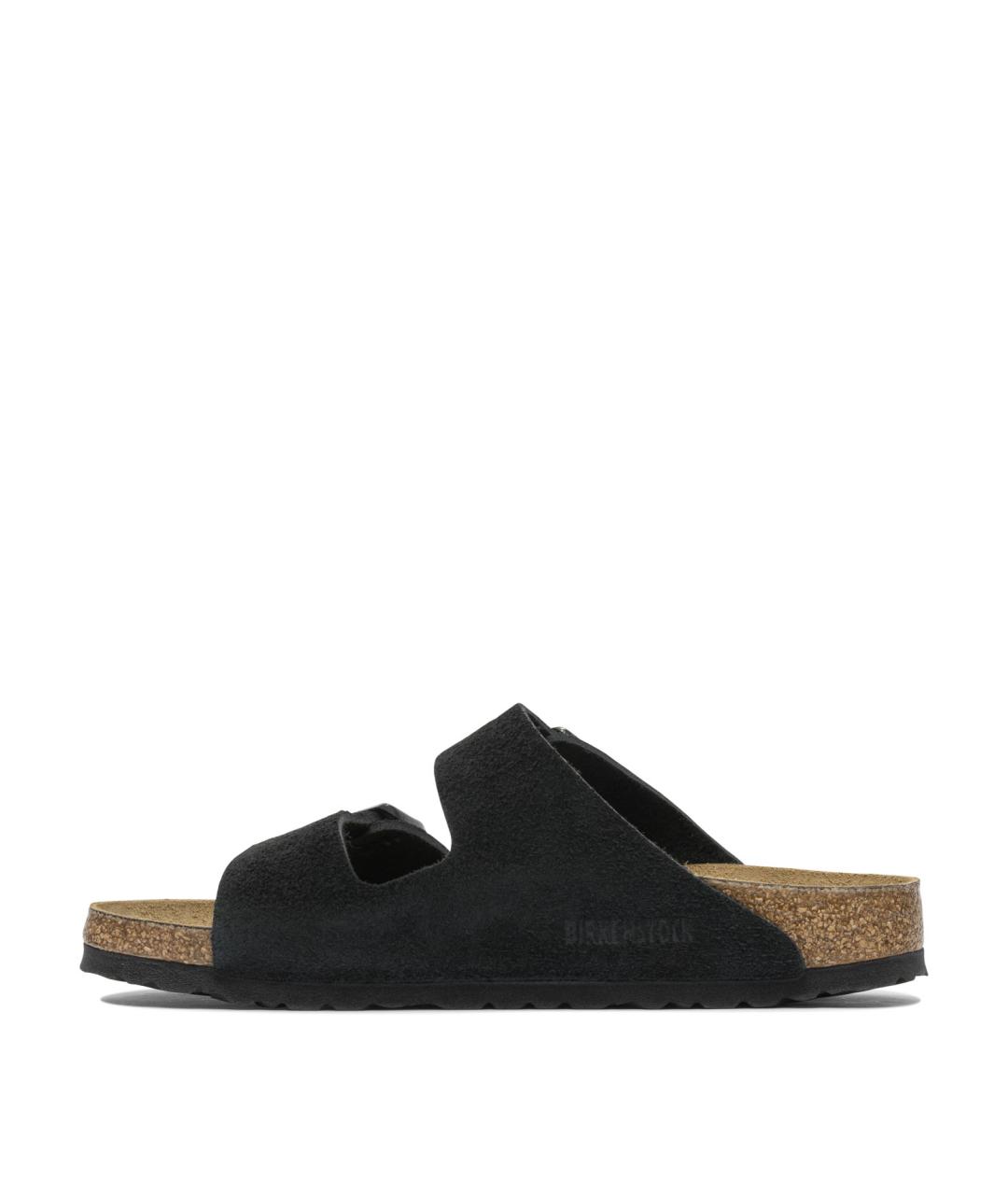 BIRKENSTOCK Черные замшевые шлепанцы, фото 3
