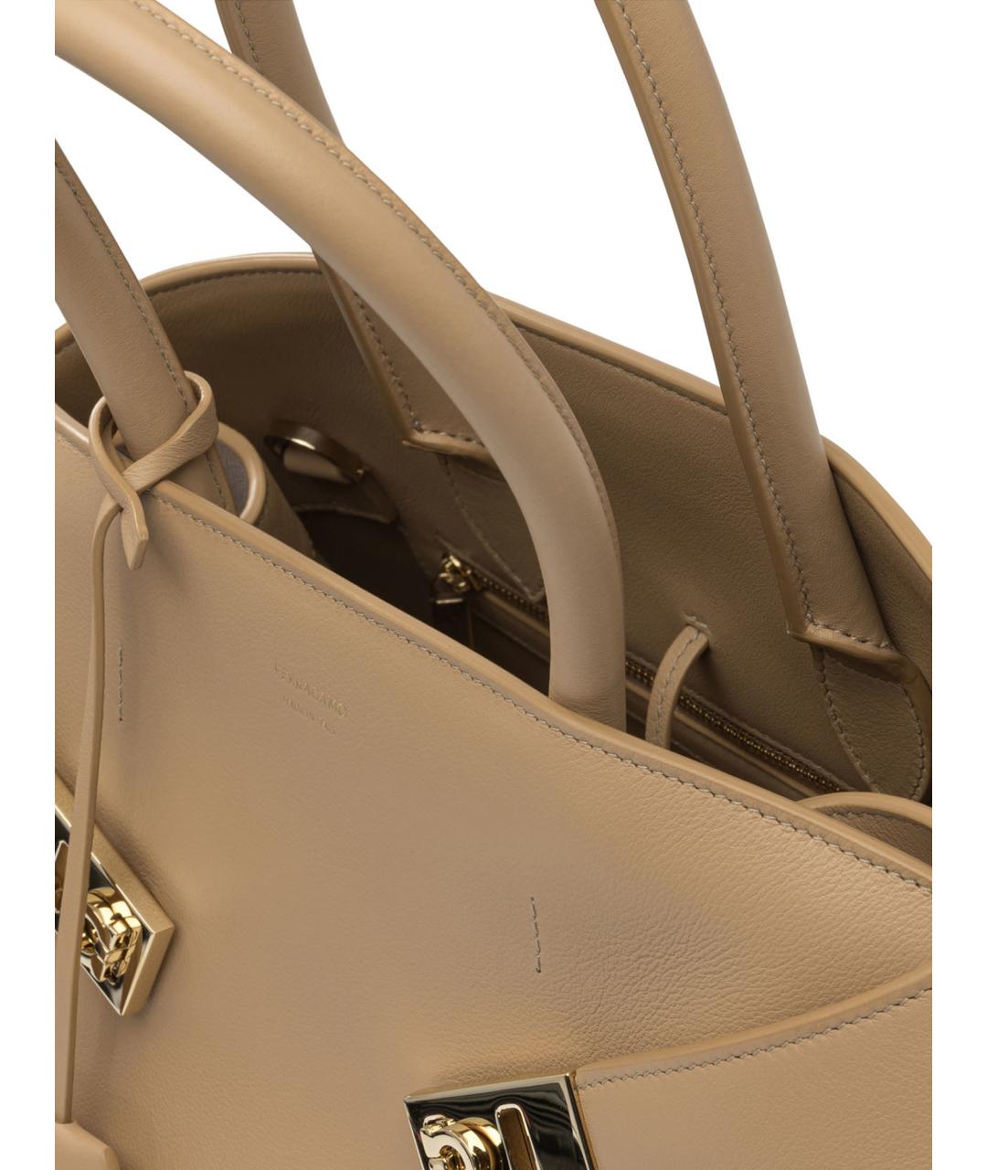 FERRAGAMO Коричневая кожаная сумка через плечо, фото 5